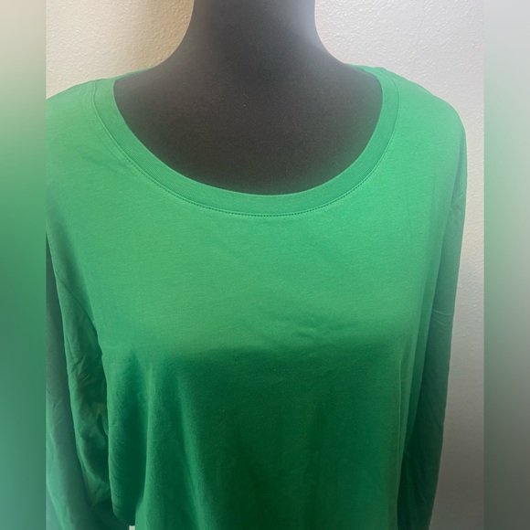 Woman Within Green Blouse NWOT - Picture 2 of 6